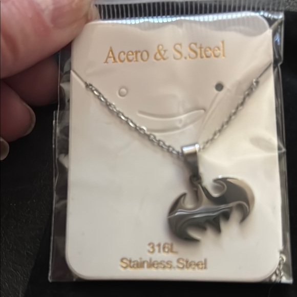 Silver Batman Pendant Necklace - Picture 1 of 2